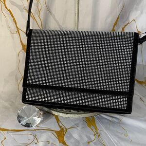 * Badgley Mischka Black and Silver Crossbody Bag